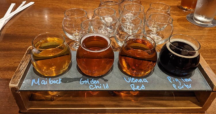 Bierproeverij bij de Iron Hill Brewery