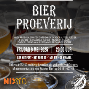 Bierproeverij De kwakel op 9 mei 2025 in Bar Het Fort